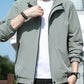 Men's Plus Size Zip Up Long Sleeve Jacket - Farnelli