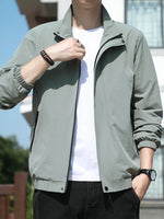 Men's Plus Size Zip Up Long Sleeve Jacket - Farnelli