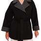 Sandro Cashmere Blend Overcoat in Black