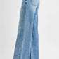 RISEN Full Size Tummy Control High Rise Ankle Palazzo Jeans Plus Size - Farnelli