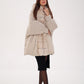 Genuine Polar Fox Boucle Down Coat