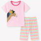 Children's Horse Applique Top & Rainbow Striped Pants Set - Farnelli