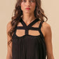 BiBi Rayon Span Jersey Cut Out with Straps Detailed - Farnelli