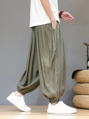 Men's Plus Size Drawstring Loose Fit Joggers - Farnelli