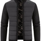 Men's Plus Size Quilted Knit Bomber Jacket with Stand Collar - Farnelli