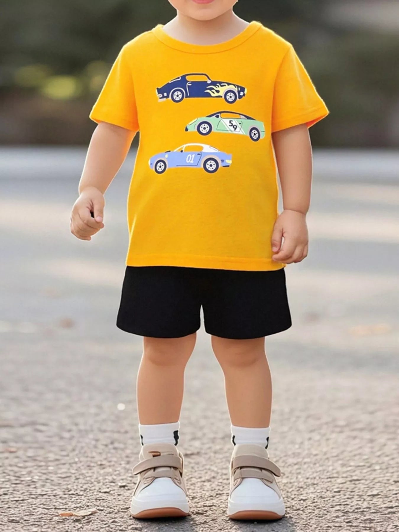 Children's Car Graphic Short Sleeve T-Shirt - Farnelli