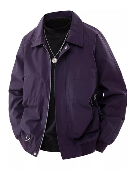 Men's Plus Size Zip Up Long Sleeve Jacket - Farnelli