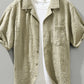 Men's Plus Size Button Up Short Sleeve Shirt - Farnelli
