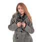 Genuine Silver Fox Lama Wool Coat