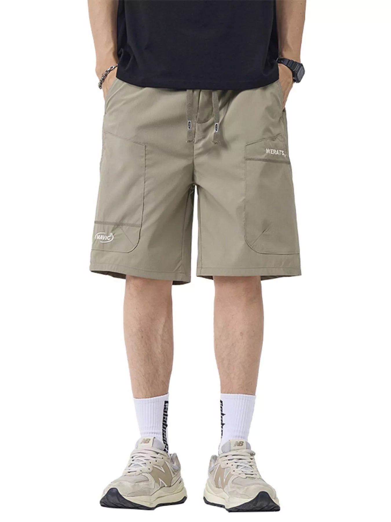 Men's Plus Size Drawstring Cargo Shorts - Farnelli