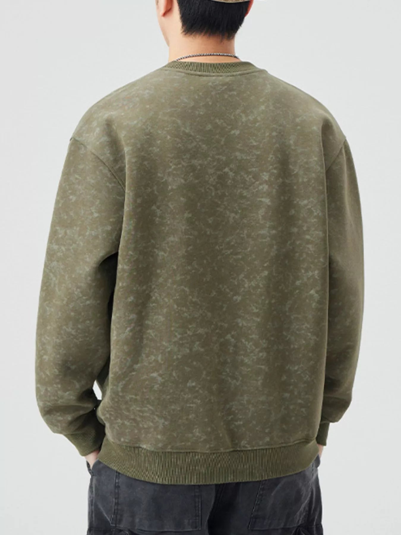 Men's Plus Size Enjoy Round Neck Long Sleeve Sweatshirt - Farnelli
