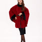 Genuine Scandinavian Mink Fur Double Face Wool Poncho