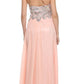 CLEARANCE - Juliet 548 Beaded Bodice Long Strapless Thigh Slit Formal Gown