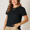 Basic Bae Full Size Round Neck Short Sleeve T-Shirt Plus Size - Black