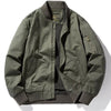 Men's Plus Size Casual Lightweight Bomber Jacket - Army Green