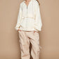POL Half Zip Drop Shoulder Hooded Sweater - Farnelli