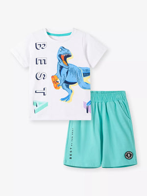 Children's Dinosaur Graphic Tee and Shorts Set - Farnelli
