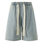 Men's Plus Size Loose Fit Wash Denim Shorts - Farnelli