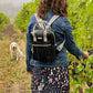 Carry Courage GAME CHANGER mini backpack in coal black with adjustable shoulder straps