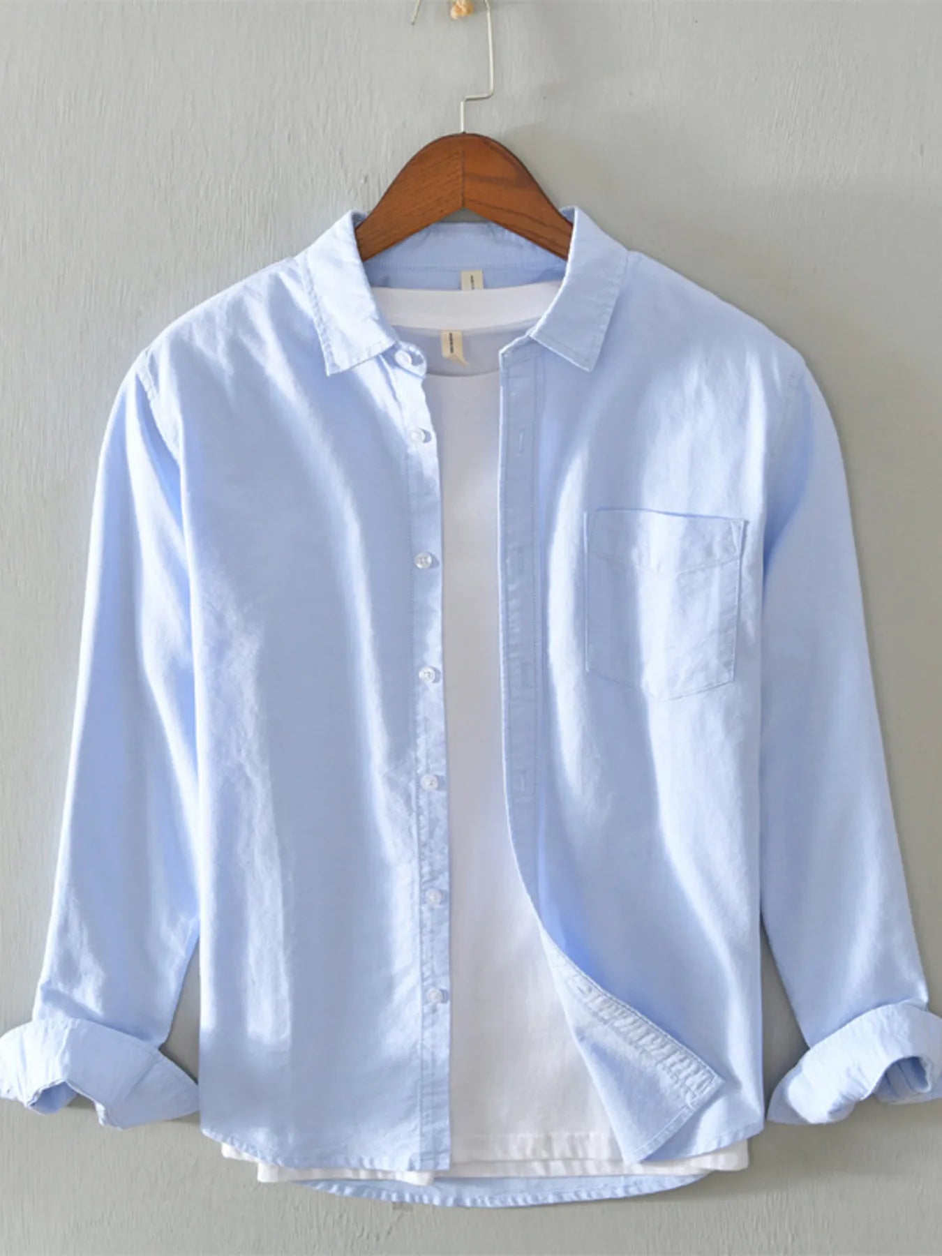 Men's Plus Size Button Up Long Sleeve Shirt - Farnelli