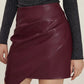 Ruched Mini Skirt with Zipper - Farnelli