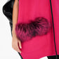 Saga®Furs Silver Fox Wool Alpaca Poncho Vest in Fuchsia