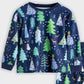 Children's Christmas Tree Print Pajama Set - Farnelli