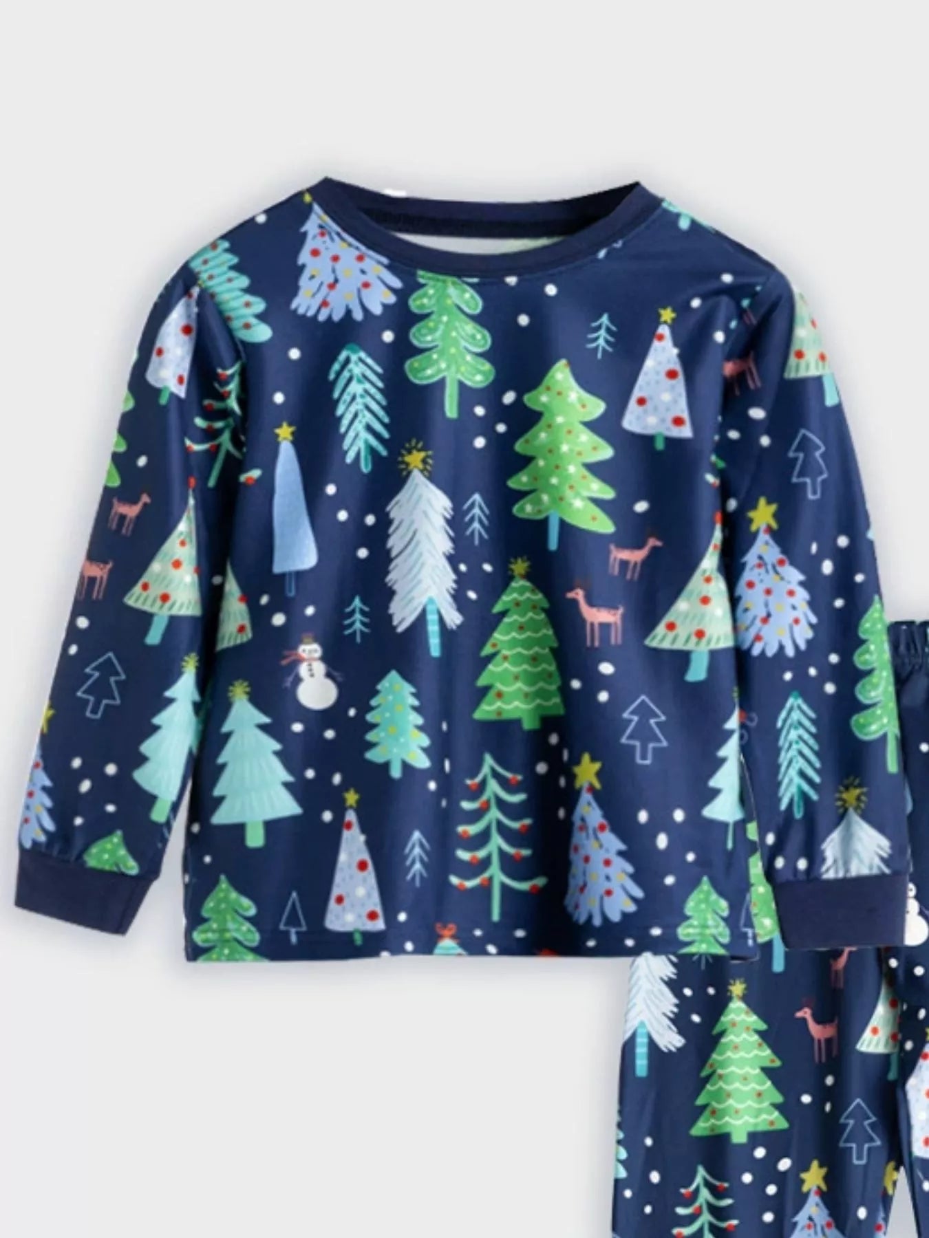 Children's Christmas Tree Print Pajama Set - Farnelli
