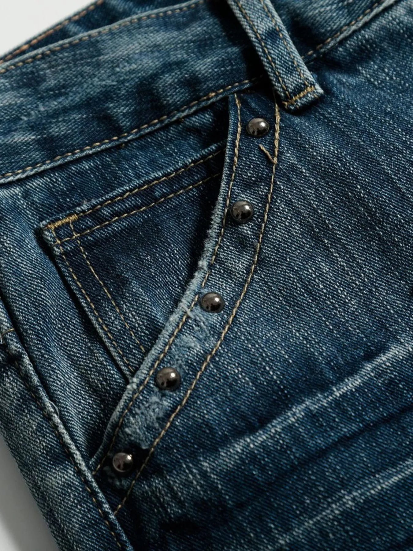 Men's Washed Wide Leg Jeans - Farnelli