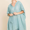Cotton Bleu by Nu Label Tassel Hem Hooded Cover Up - Mint