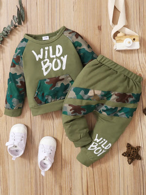 Children's Camouflage Top and Pants Set - Farnelli