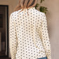 Catalina Polka Dot Lantern Sleeve Blouse - Farnelli