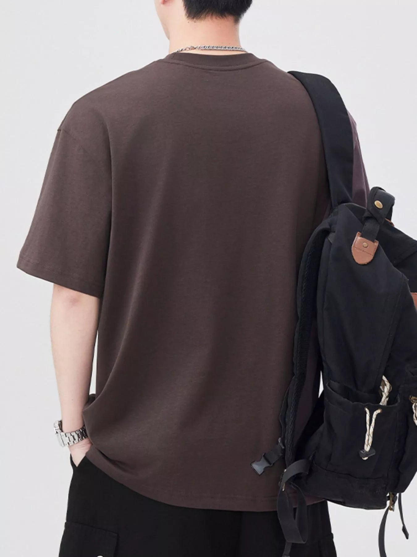 Men's Plus Size Round Neck Short Sleeve T-Shirt - Farnelli