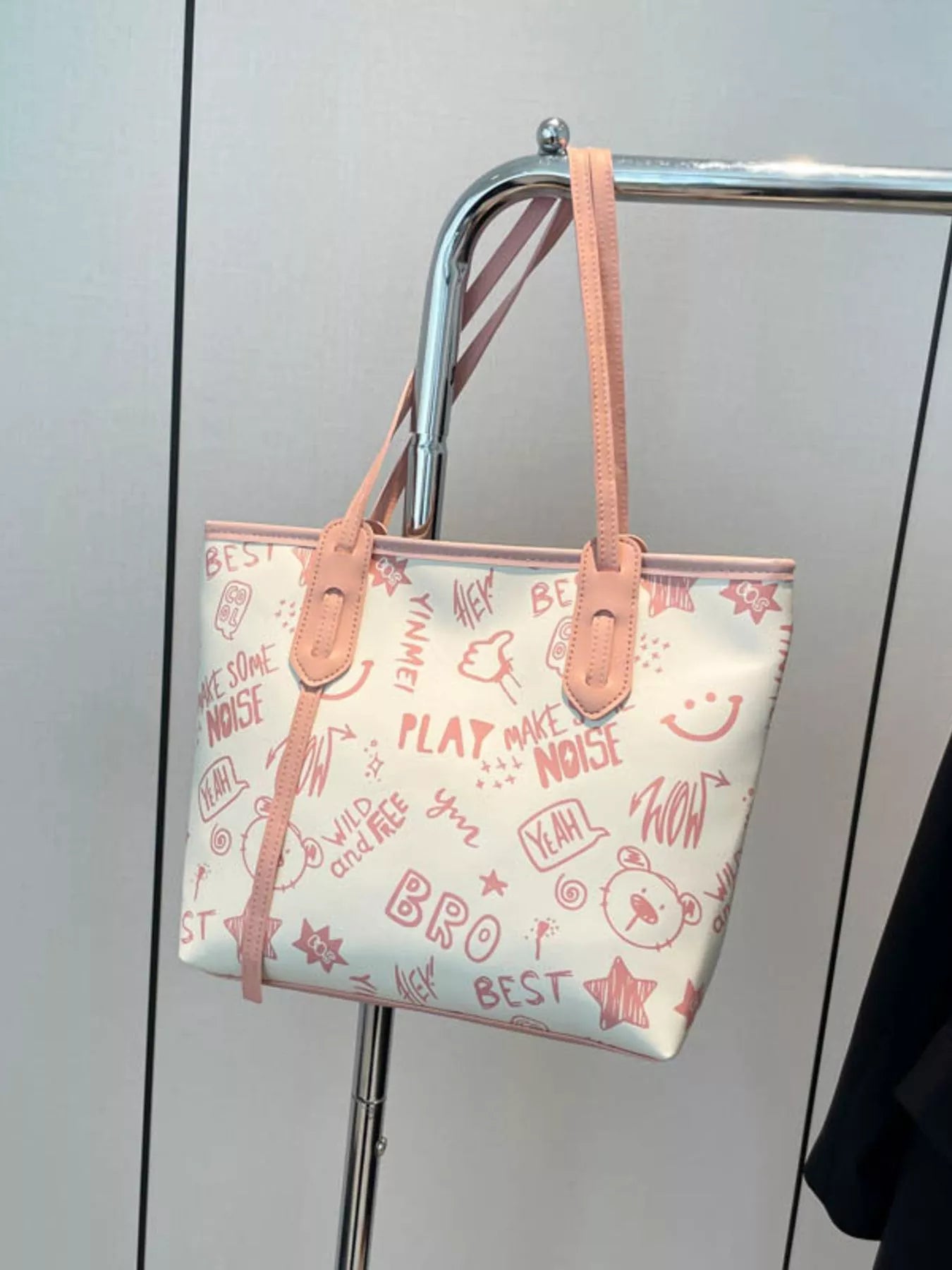 Graffiti Print Casual Tote Bag - Farnelli