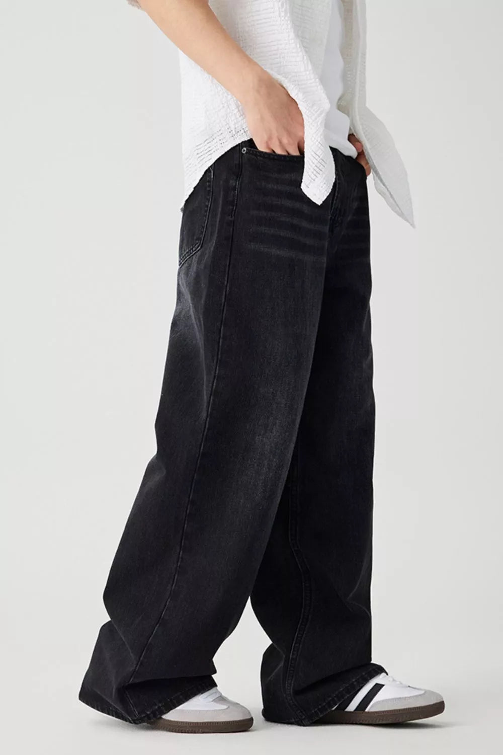 Men's Loose Fit Drawstring Jeans - Farnelli