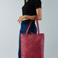 Maroon Leather Tote Bag
