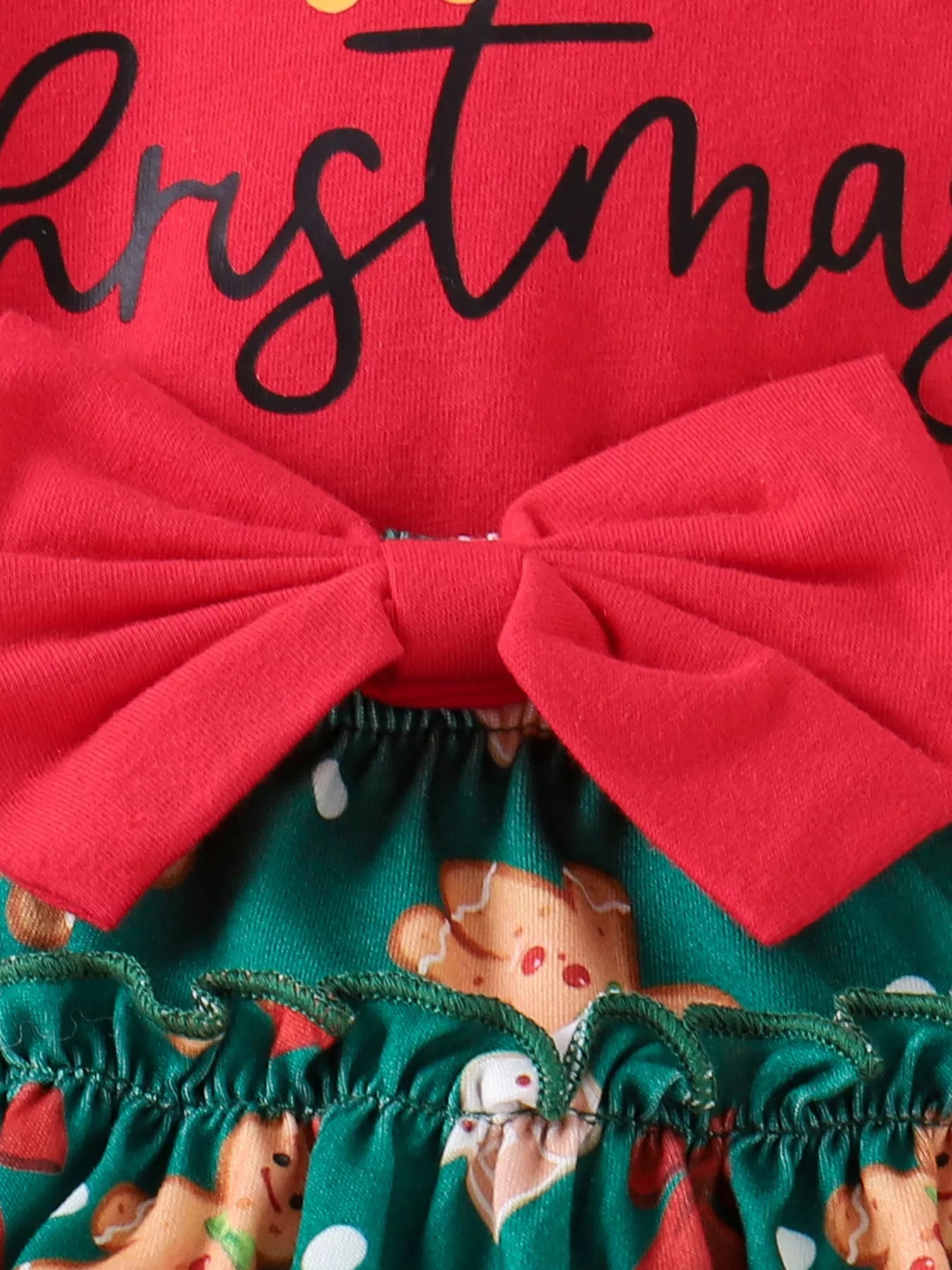 Children's My First Christmas Ruffle Sleeve Set - Farnelli