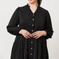 Ruffled Button Up Long Sleeve Tiered Shirt - Farnelli