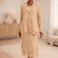 CLEARANCE - Hosanna 5616 Modest 3-Piece Set Ankle Length Lace Pink Dress (Size XL)