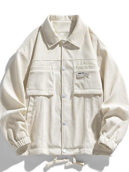 Men's Plus Size Corduroy Button-Down Jacket - Farnelli