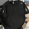 Men's Plus Size Round Neck Short Sleeve T-Shirt - Black