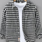 Men's Plus Size Plaid Button Up Long Sleeve Shirt - Farnelli