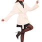 Astoria Midi Cashmere Wool Blend Coat in Ivory