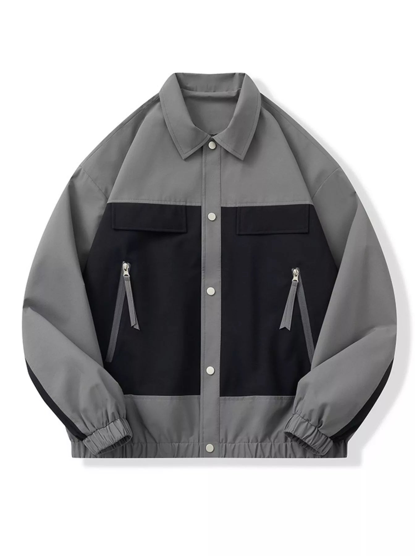 Men's Full Size Snap Down Long Sleeve Jacket Plus Size - Farnelli