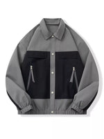 Men's Full Size Snap Down Long Sleeve Jacket Plus Size - Farnelli