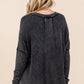 Mittoshop Washed V-Neck Long Sleeve Blouse - Farnelli