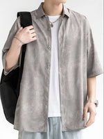 Men's Plus Size Casual Tie-dye Short Sleeve Shirt - Farnelli