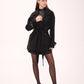 Karina Midi Cashmere Wool Blend Coat In Black