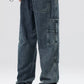 Men's Full Size Distressed Cargo Jeans Plus Size - Farnelli