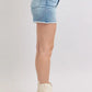 Judy Blue Full Size High Waist Western Embroidery Detail Cut Off Denim Shorts Plus Size - Farnelli